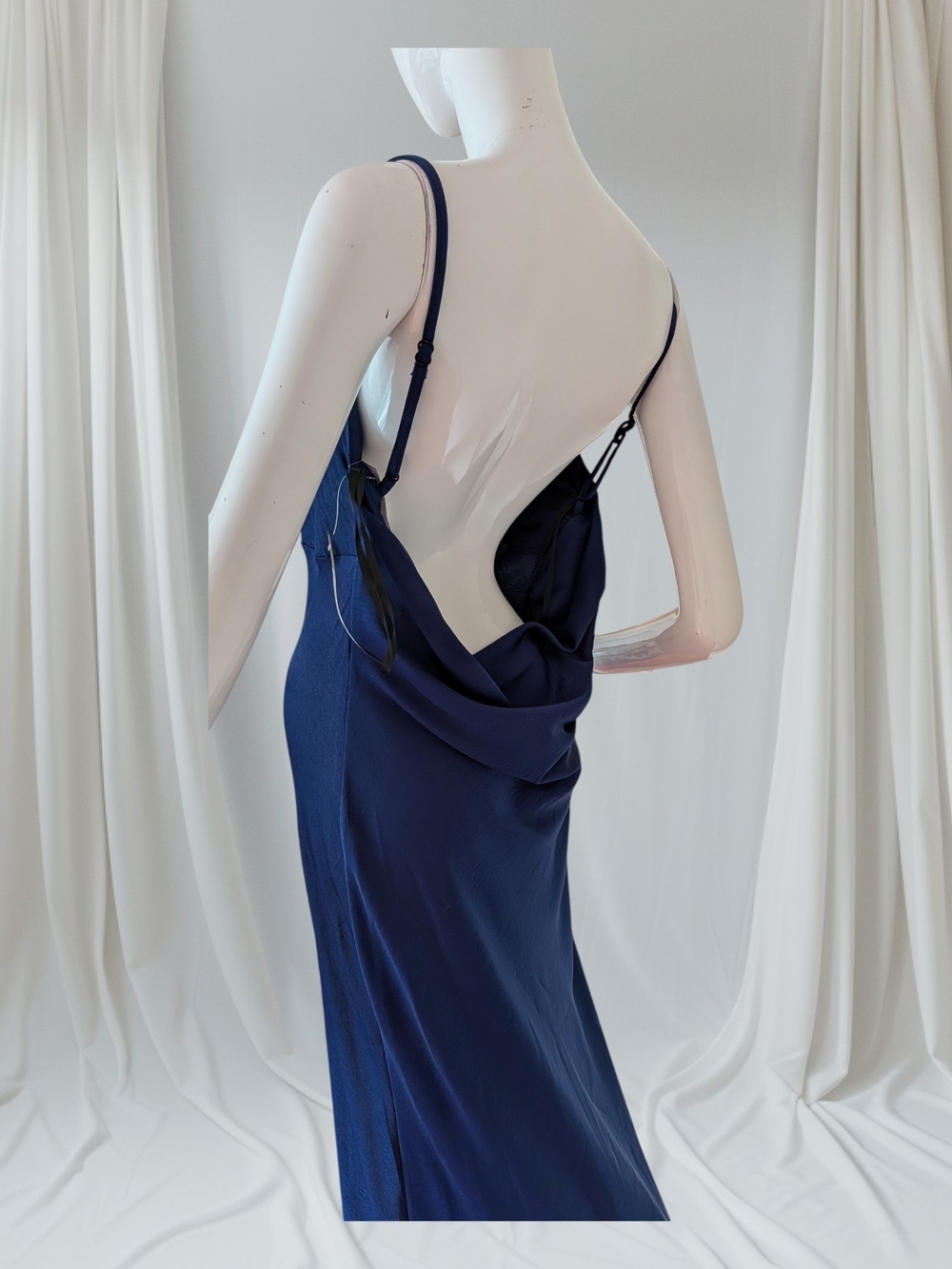 🆕 💕 bebe Navy Knot-Front Maxi Slip Dress